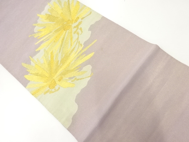 JAPANESE KIMONO / ANTIQUE FUKURO OBI / SILK / TSUZURE / WOVEN PINECONE